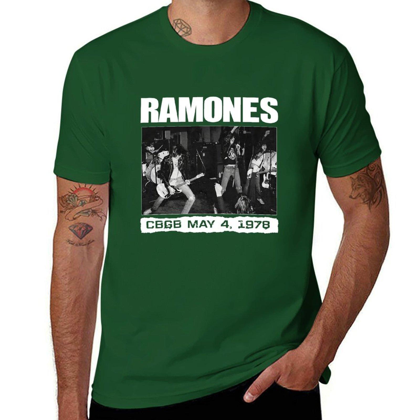 

Rámonés band CBGB 1978 T-Shirt Short sleeve tee quick-drying vintage clothes sweat fitted t shirts for men 4XL
