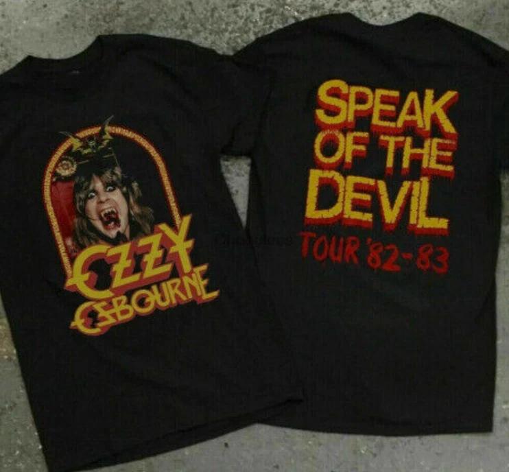 

Ozzy Osbournes Speak of The Devil Tshirt for Men Summer New Collection for Men and Women Retro Fashion Cotton Top S
