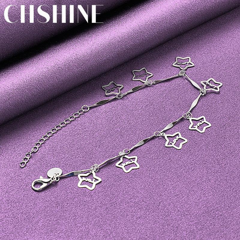 CHSHINE New 925 Sterling Silver Stars Charm Bracelet For Women Lovers Wedding Party Fashion Jewelry