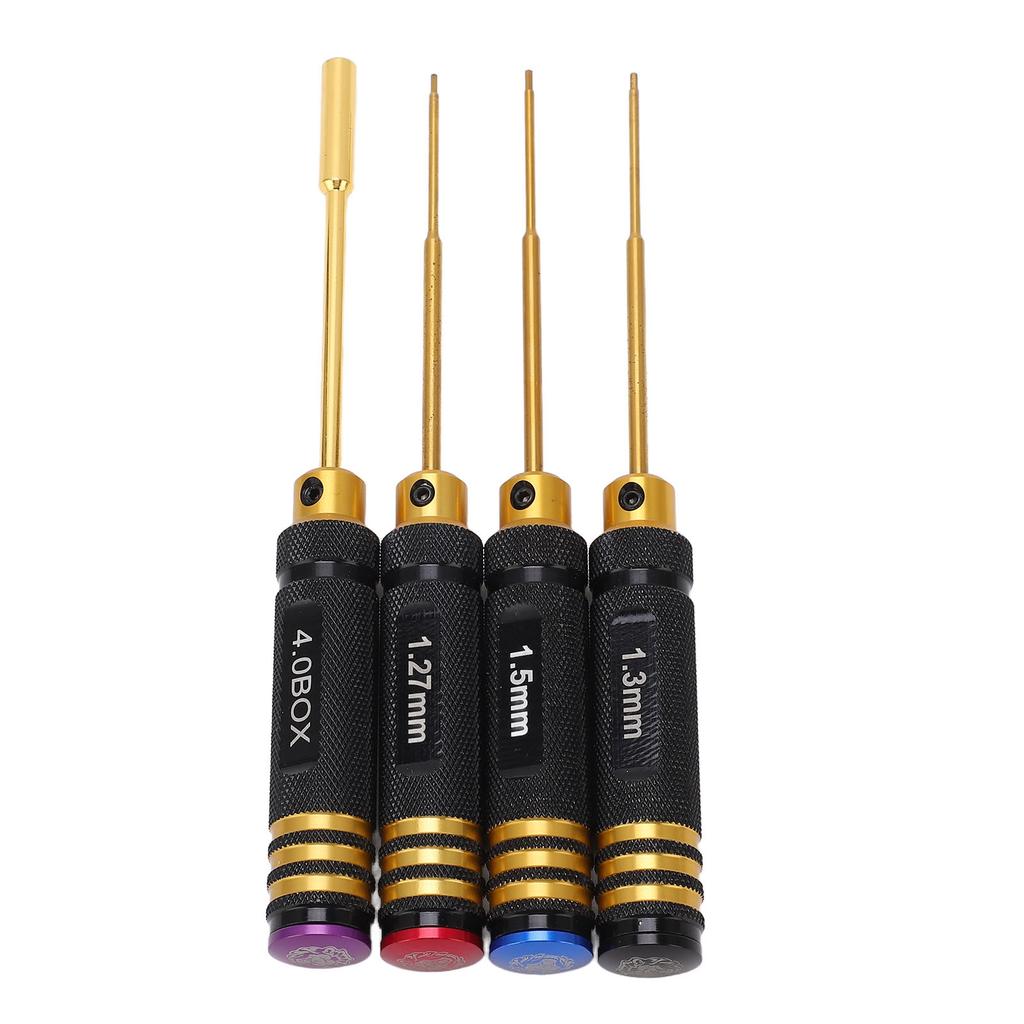 4Pcs RC Screwdriver Socket Hex Aluminium Alloy Repair Maintenance Tool Set Kit for Toy Model