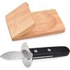 Oyster Shucker Set Oyster Shucking with Wooden Holder Oyster Shucking Clamp Seafood Tools