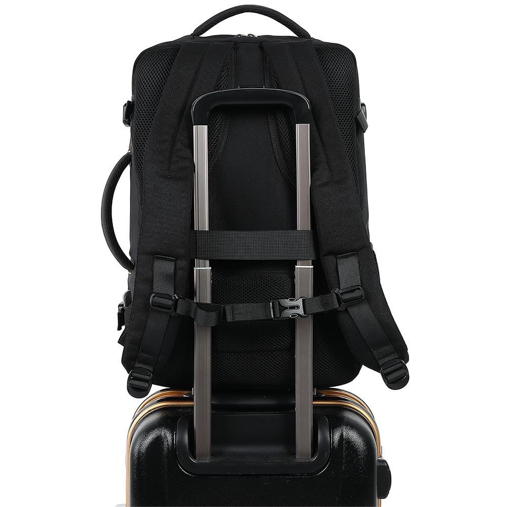 Eaqual To 20 Inch Suitcase 38 L Expandable Portable Men Backpack Large-capacity For 17/17.3 Inch Laptop, USB Charging,180° Open