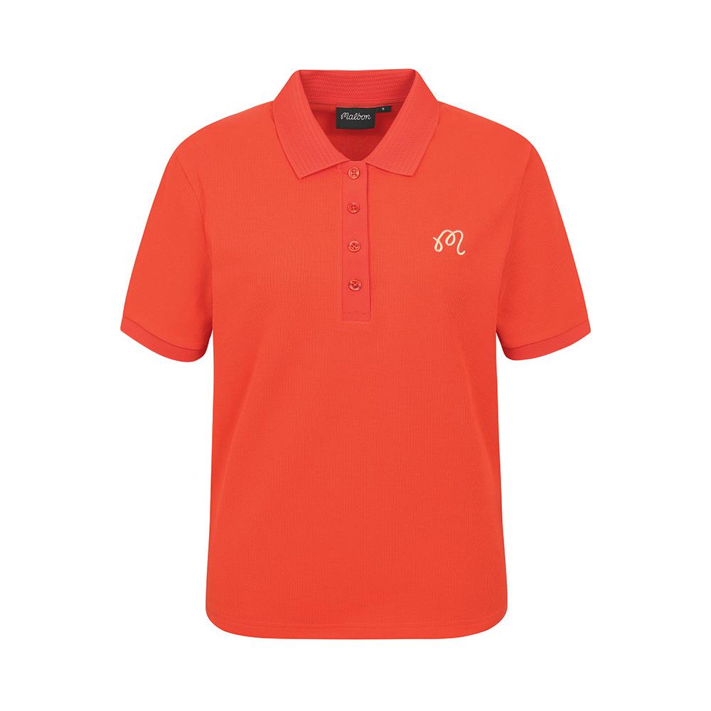MALBON GOLF M Premium Cotton Daily Fit Polo Red (Woman)