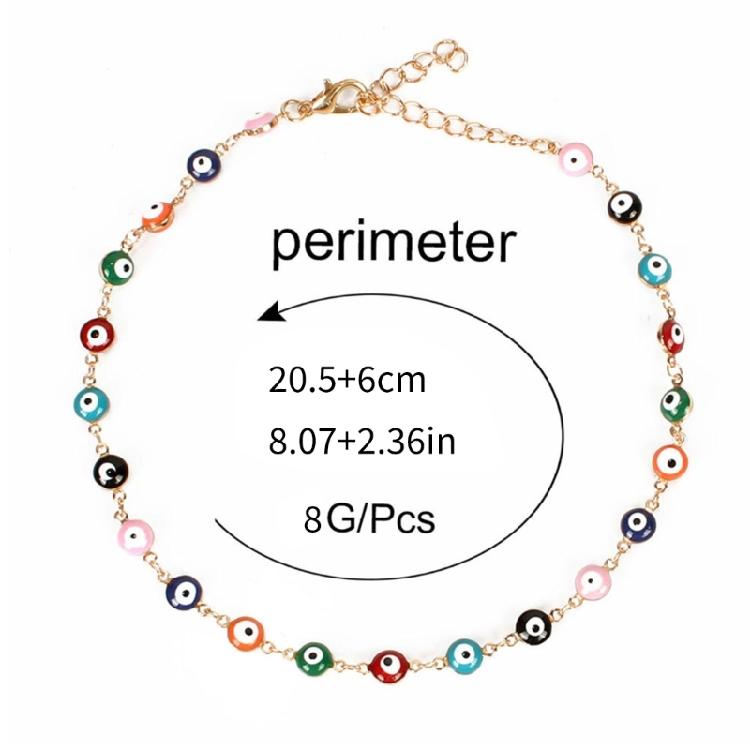 Fashionable Demons Eye Anklet Stylish Ankle Bracelet Adjustable Feet Chain Leg Ankle Bracelet Alloy Texture for Feet