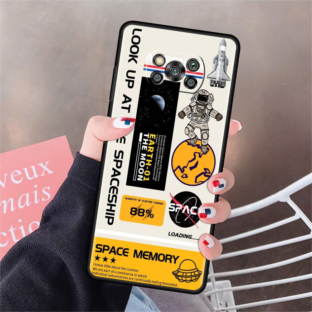 Case For Xiaomi Mi Poco X3 NFC X4 Pro F3 F4 GT M4 M3 F1 C40 11 Lite 11T Soft Silicone Funda Phone Cover Fashion Cool Astronaut