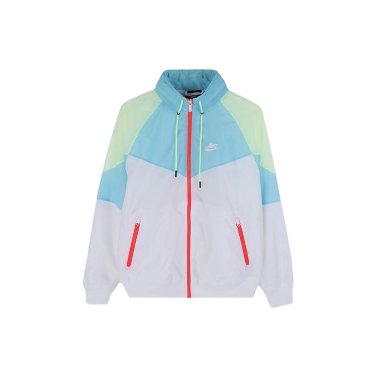 Nike Retro Sports Stand Collar Jackets Men's Blue White AR2210-101