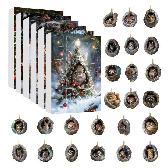 Forest Animal Advent Calendar 2025 24 Days Cute Animal Holiday Decor Countdown To Christmas