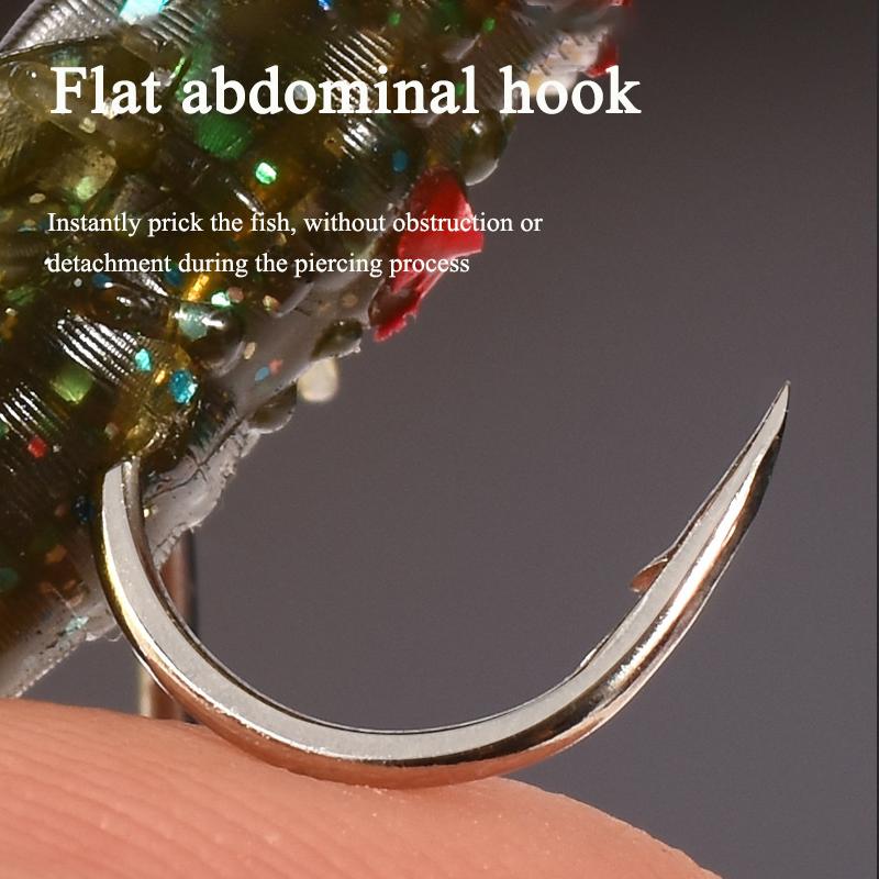 1Set With Hooks Artificial Fly Fishing Lure Set Anti-Rust With Throwing Aids Bionic Fly Fishing Bait Portable Angling Gear