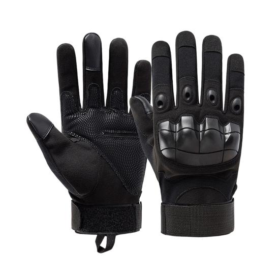 1 Pair Outdoor Gloves Touchscreen Compatible Full Finger Gloves with Soft Knuckle Protection