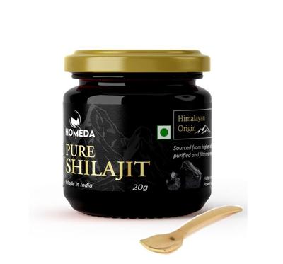 Homeda Pure Himalayan Shilajit Original/Shilajeet Original, ayurvedisches Shilajit-Harz Original 20 g