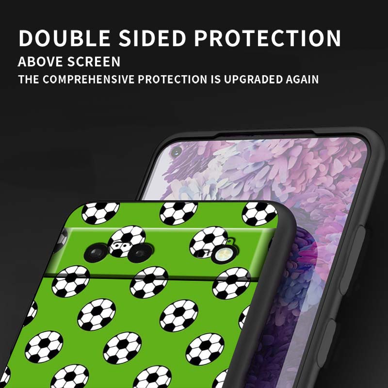 Anime Football Design Phone Case For Google Pixel 10 9a 9 8A 8 7 7A 6 6A Pro XL 2024 5G Black Soft TPU Silicone