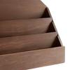 Wenskaart Displaystandaard Houten 3-Laags Opbergrek met Rustiek Bruine Afwerking Grote Capaciteit Postkaarten Stickers Organizer