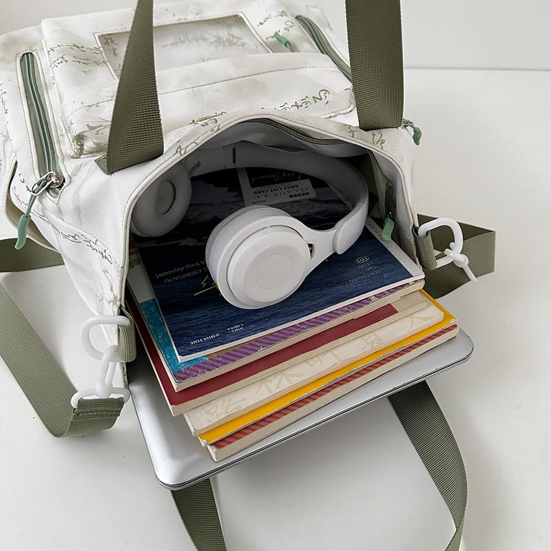 Large Capacity Commuter Shoulder Bag Student Class Bag Crossbody Bag Tote Bag