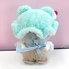 Hat, Bib, T-Shirt, and Overalls Set (Mint) for 10cm Plush Toy, Kigurumi Accessories, Otaku Activities, Doll, Mascot, Kpopdoll Costume [Used]