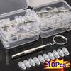 10pcs Soft Silicone Nose Pads For Glasses With Screwdriver-Non-Slip Nose Pad Replacement,Eyeglass Repair Tool For Loose Frames