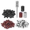 210pcs Professional Manicure Pedicure Sanding Bands Nail Drill Bits 80# 120# 180# Grit
