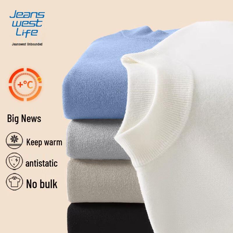 Jeanswest Life Men's Graphic Mock Neck Sweater