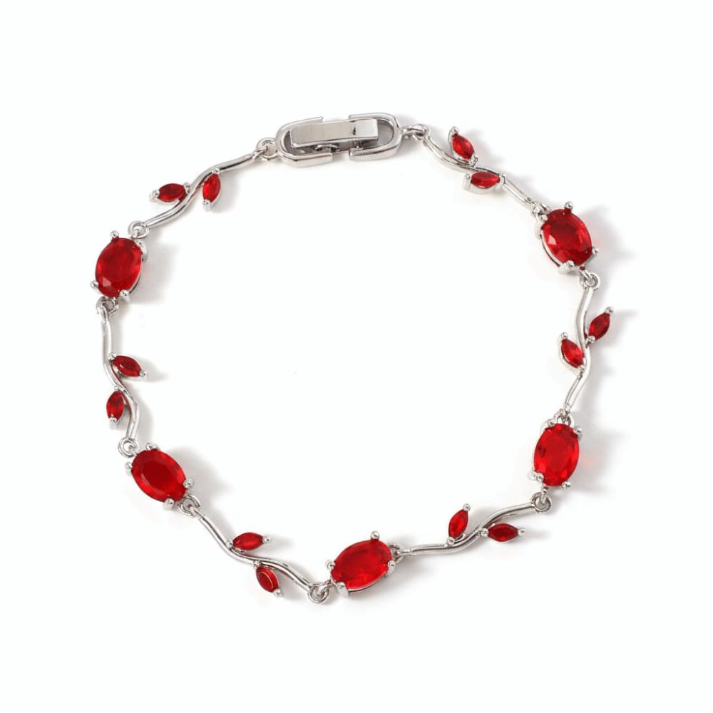 Luxury Sparkling Leaf Chain Gold Silver Color Crystal Sparkling Leaf Bracelets  Jewelry Gift