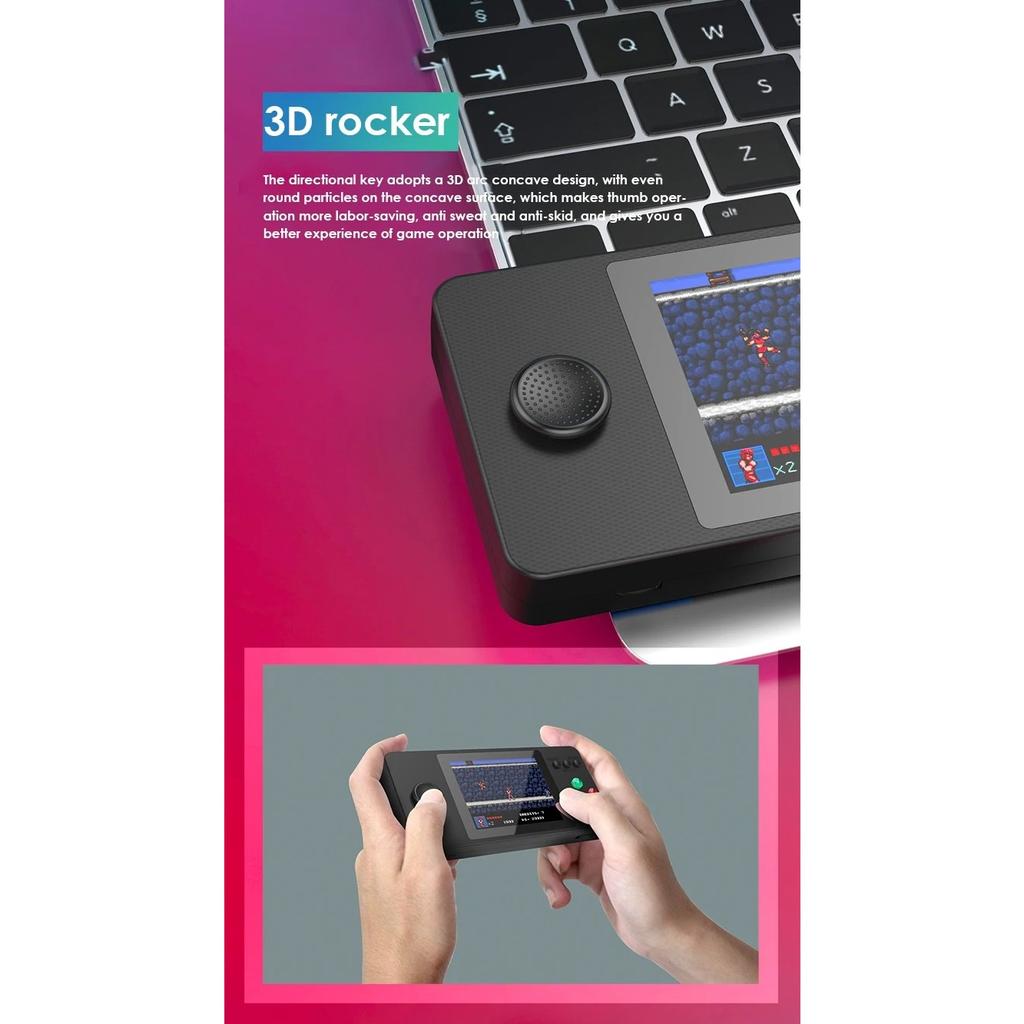 K9 3D Rocker Retro Handheld Game Console, 500 Classic FC Games, 2.4/2.8 Inche Screen Portable 800mAh Battery Rechargeable, Support TV & Two Players
