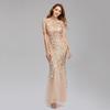 2024 Spring/Summer European-American Slimming Sequin Mesh Fishtail Evening Gown for Women