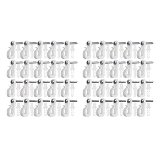 Christmas Light Hooks Plant Cabinet Ceiling Hook Stainless Steel Screw Hook for String Lights Garden Decor Keys
