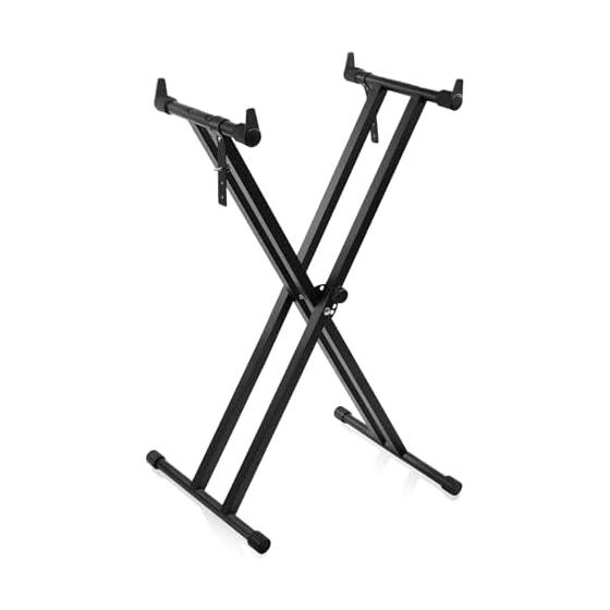 [Upgraded Version] Electronic Piano Stand, Keyboard Stand, Double X Type, 7 Level Height Adjustment, 32-96cm, Foldable, Electronic Piano Stand,