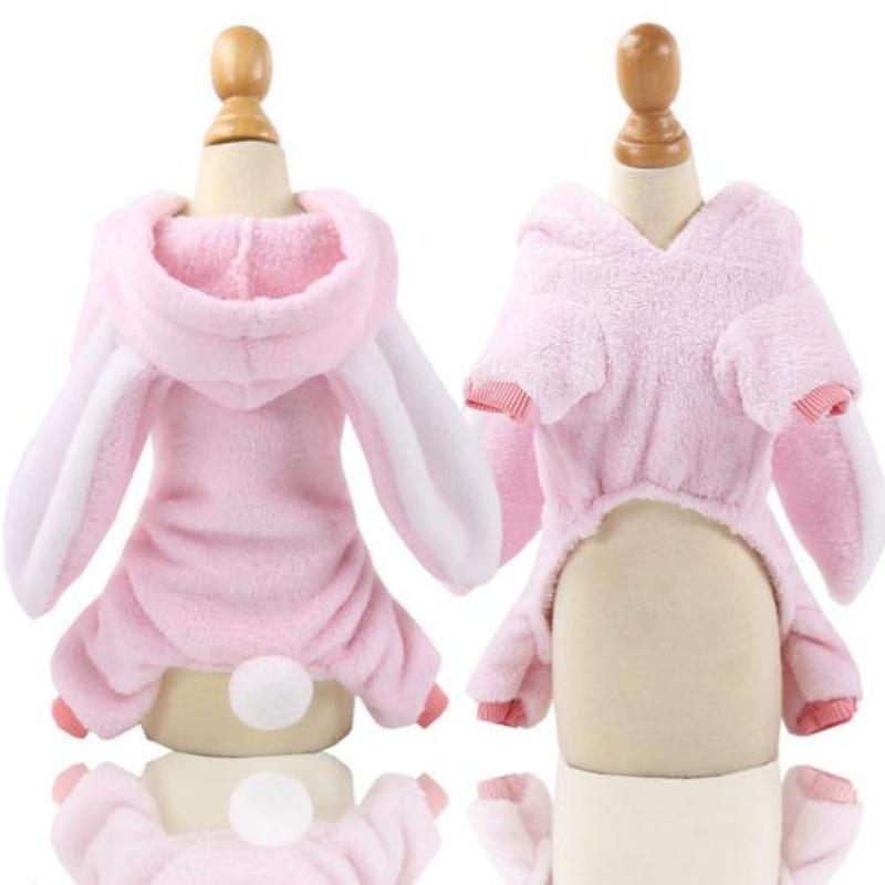 Pet Supplies Dog Clothes Cat Pet Clothes Autumn and Winter Long-eared Rabbit Transformed Small and Medium-sized Dog Home Warm Clothes