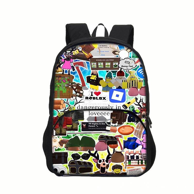 99 Nights In the Forest Children's Game-themed Backpack with Pockets 7330