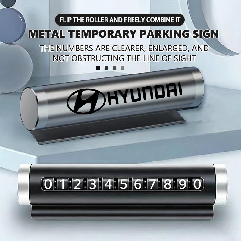 Car Phone Number Plate Temporary Parking Stickers Rotate Park Stop For Hyundai Tucson NX4 IX35 H7 2022 2021 2020 2019 2018 2009 MM15