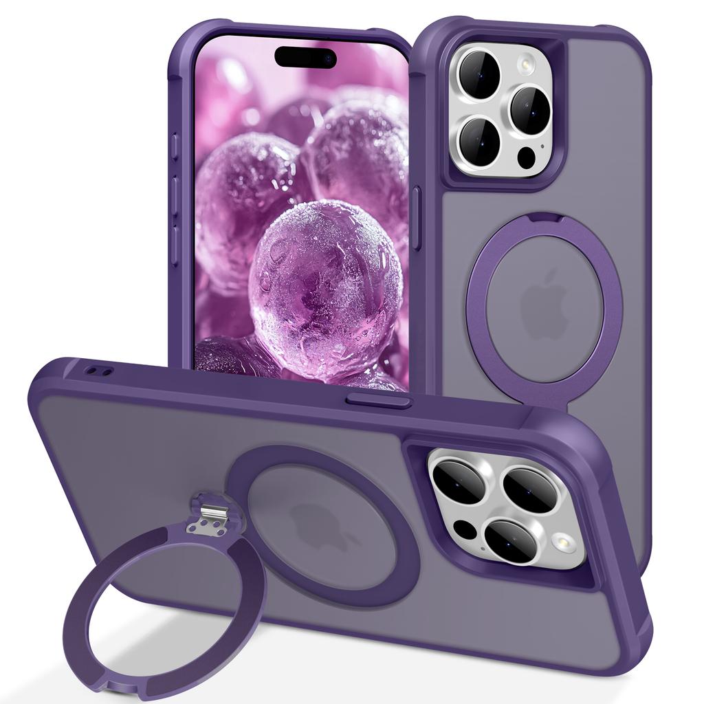 For iPhone 14 Pro Max Case Compatible with MagSafe Kickstand TPU PC Shockproof Phone Back Cover