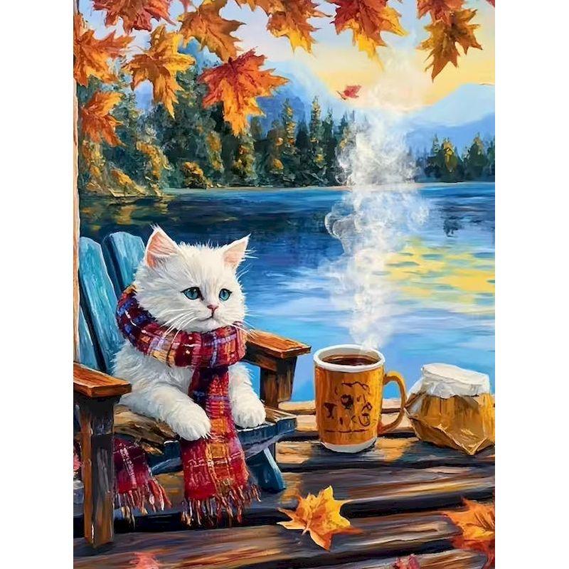 

GATYZTORY Picture By Number Cat Animals Kits DIY Unique Gift Painting By Number Flower On Canvas HandPainted Decoration Art Gift 30x20cm no frame