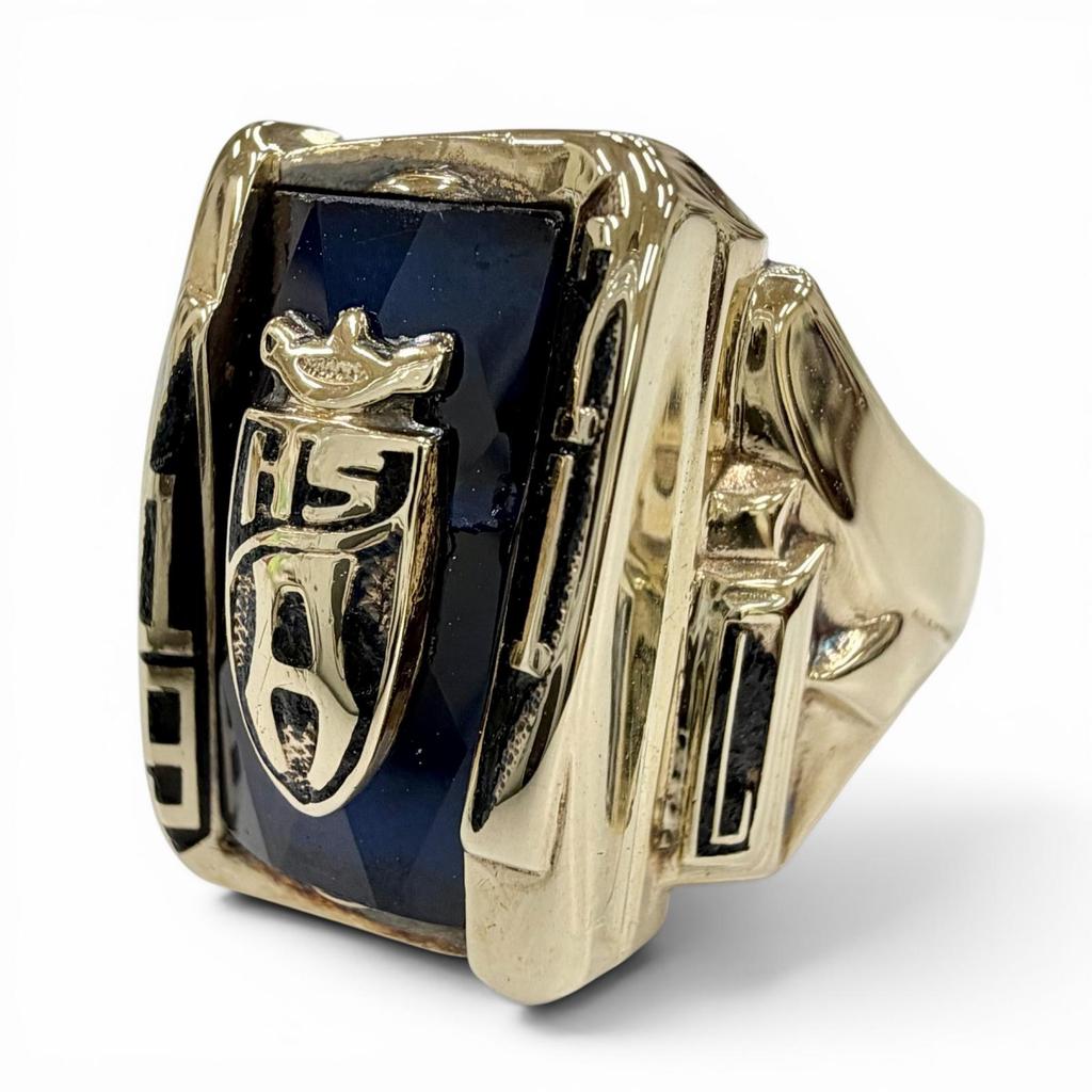 Gran Anillo JOSTEN anillo Universidad 1971 oro 10K hombre Usado