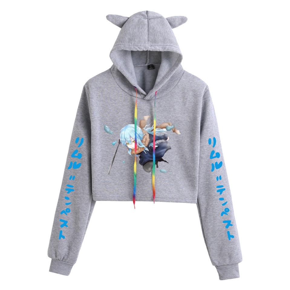 Reincarnated as a Slime Women's Anime Cat Ear Crop Top