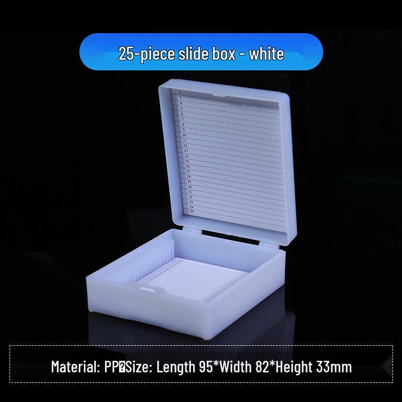 Buckle Slide Box: Holds 5/10/12/25/50/100 Microscope Slides with Secure Storage