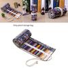 Ethnic Style Colored Geometric Pattern Pencil Canvas Storage Bag For Colored Pencils And Markers
