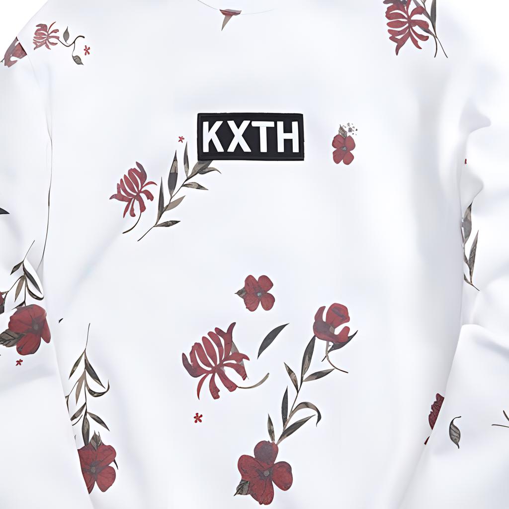 Kith Summer Floral Crewneck White Unisex Tops KH2703-101