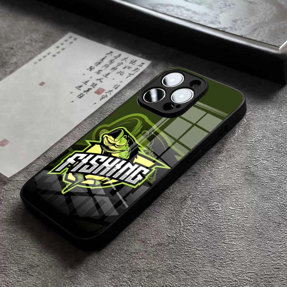 Nash Fishing Logos Phone Case For IPhone 16 Pro Max 14 17 Air 12 15 11 13 Mini X XR XS Max SE Glass Cover