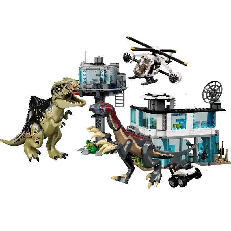 Dinozaury z Jurajskiego Parku Południowy Smok Behemot i Smok Sierpowaty Atak 76949 T-Rex Klocki Zabawki dla Dzieci Prezent
