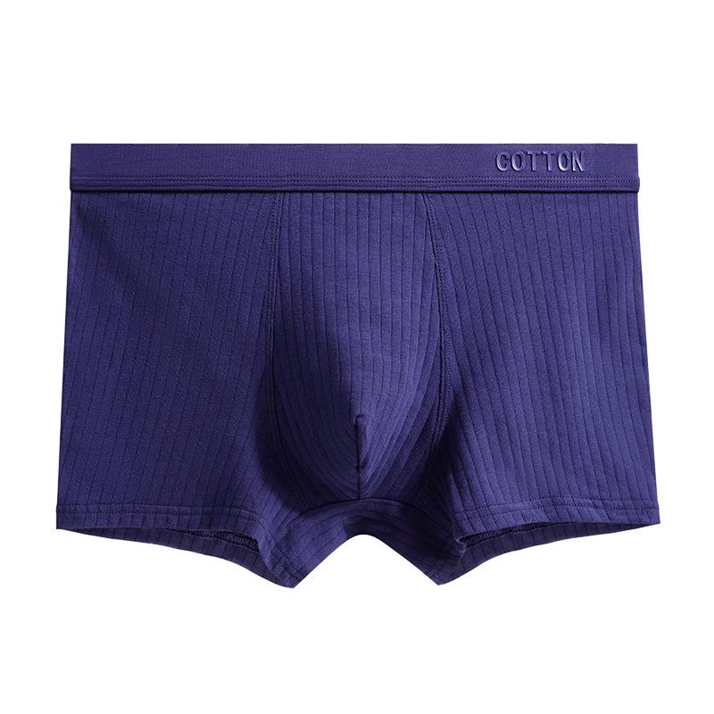 Men's Mid-Waist 3D Printed U-Convex Cotton Boxer Briefs