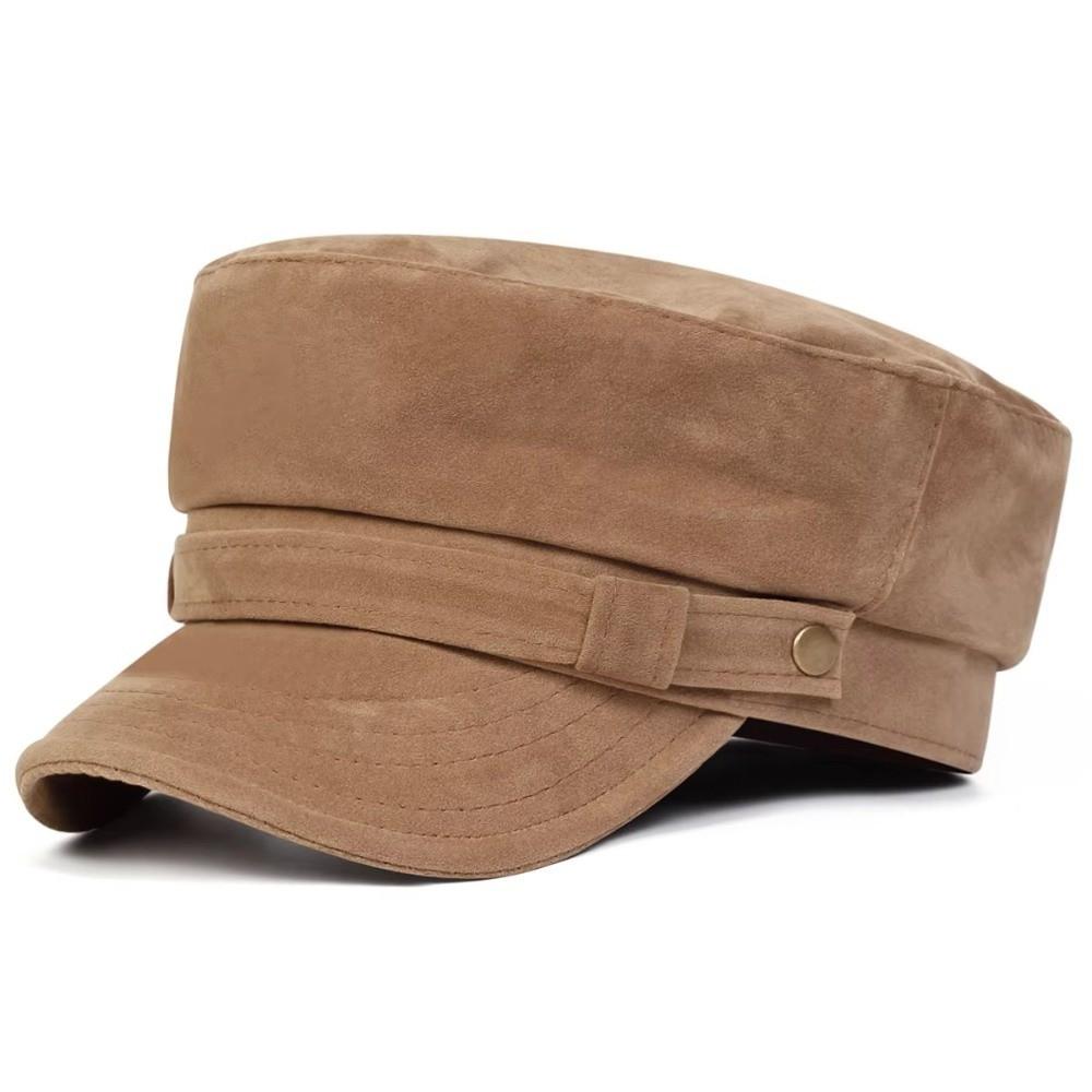 Autumn Winter Flat Top Baseball Caps Metal Buckle Octagonal Beret Hat Retro Artist Cap For Women