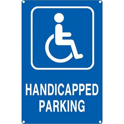 ParkMaster UV-Protected Handicapped Parking Aluminum Sign - Heavy-Duty Build - Ideal for Commercial & Residential Use