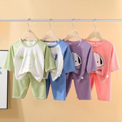 2024 Summer Kids' Cartoon Pajamas - Short Sleeve, Breathable for Boys and Girls