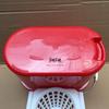 Enhanced Rectangular Mop Bucket with Hand-Press Squeeze for Easy Cleaning - Durable Plastic Design for Household Use