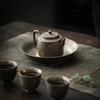 Japanese Rust Glazed Pottery Teapot Retro Sprinkle Gold Gilded Pot Household Tea Brewing Kettle with Infuser Cafes Accessories
