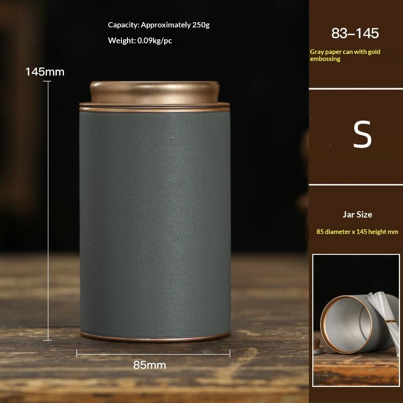 Mini Tea Caddy Sealed Storage Paper Tank Portable Travel Tea Boxes Tea Tin Containers Coffee Canister Kitchen Spice Candy Jar