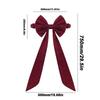 Elegant Wine Red Velvet Bow Chair Back Cover Chair Tie Backs For Christmas Holiday Party Banquet Wedding Decoration