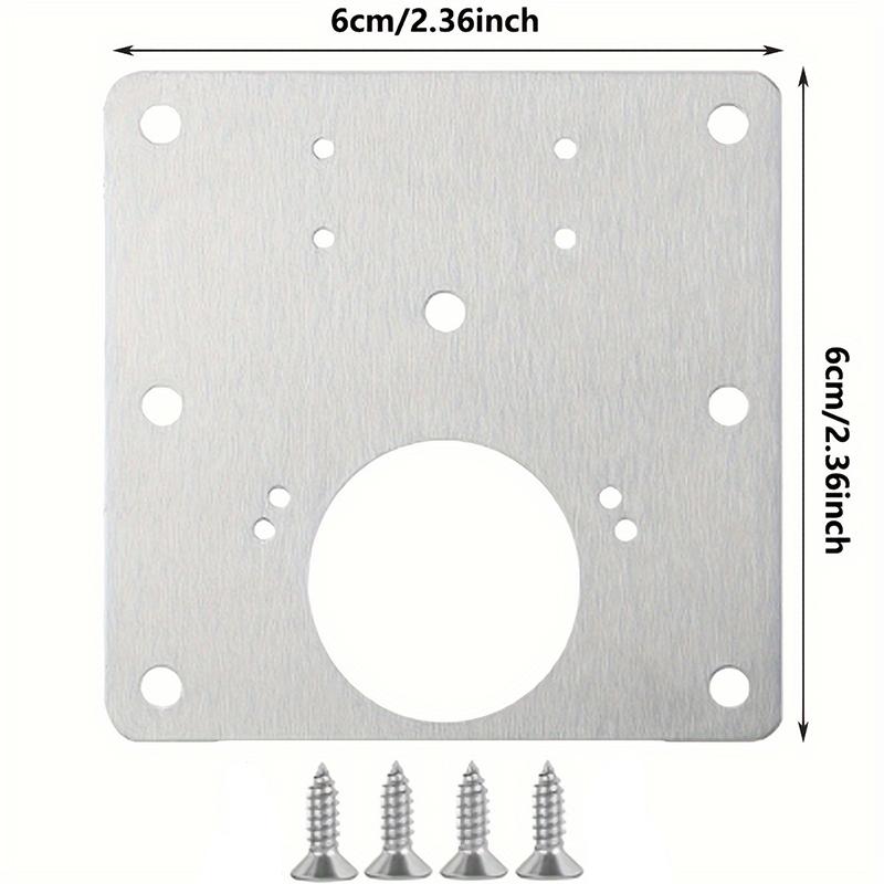 

Stainless Steel Cabinet Hinge Repair Plate Hinge Repair Bracket Kit Fixing Screws, suitable for Wooden Cabinet Doors Furniture