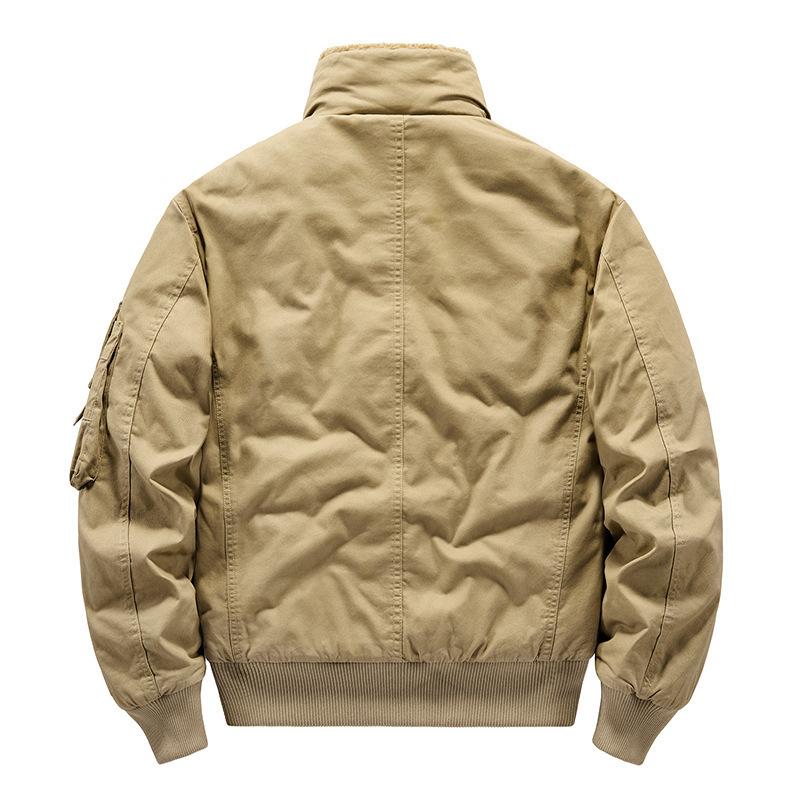 Veste d'hiver rembourrée en coton pour homme, grande taille, col en agneau rembourré, manteau pour homme