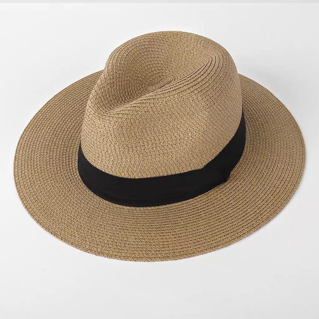 Summer French Flat Edge Beach Hat Seaside Vacation Sun Protection Versatile Top Hat Premium Sunshade Straw Hat Women