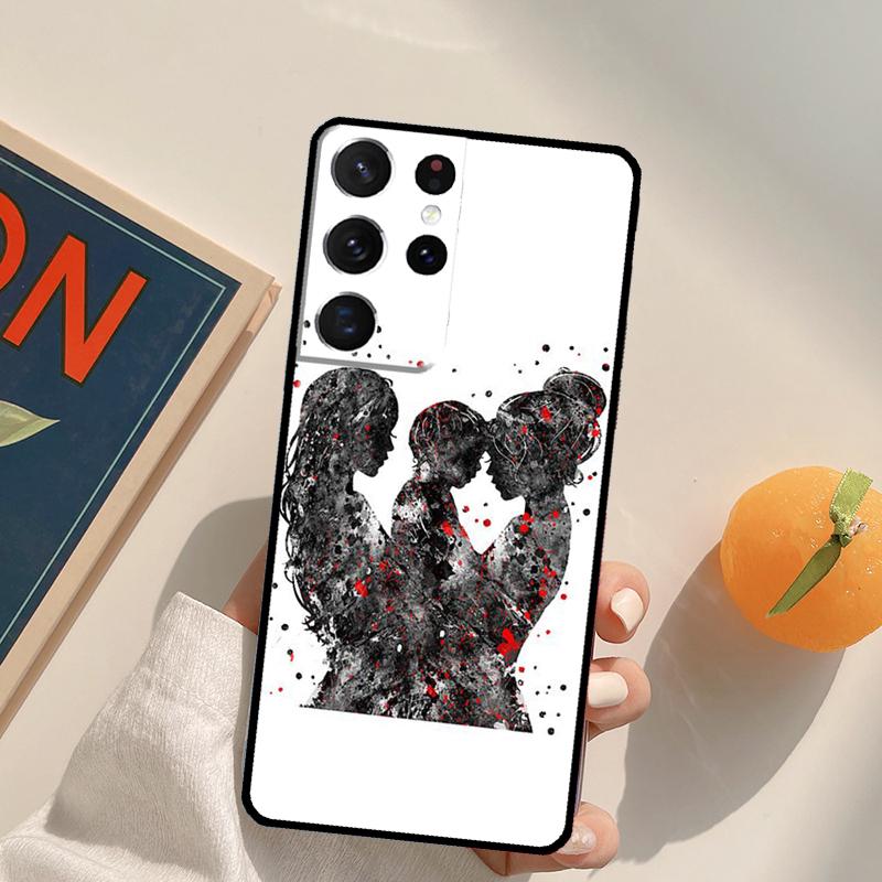 Mom Daughter Girl Son Dad Phone Case For Samsung Galaxy S26 S25 S20 S21 S22 S23 S24 Ultra S10 Plus S25 FE Back Cover